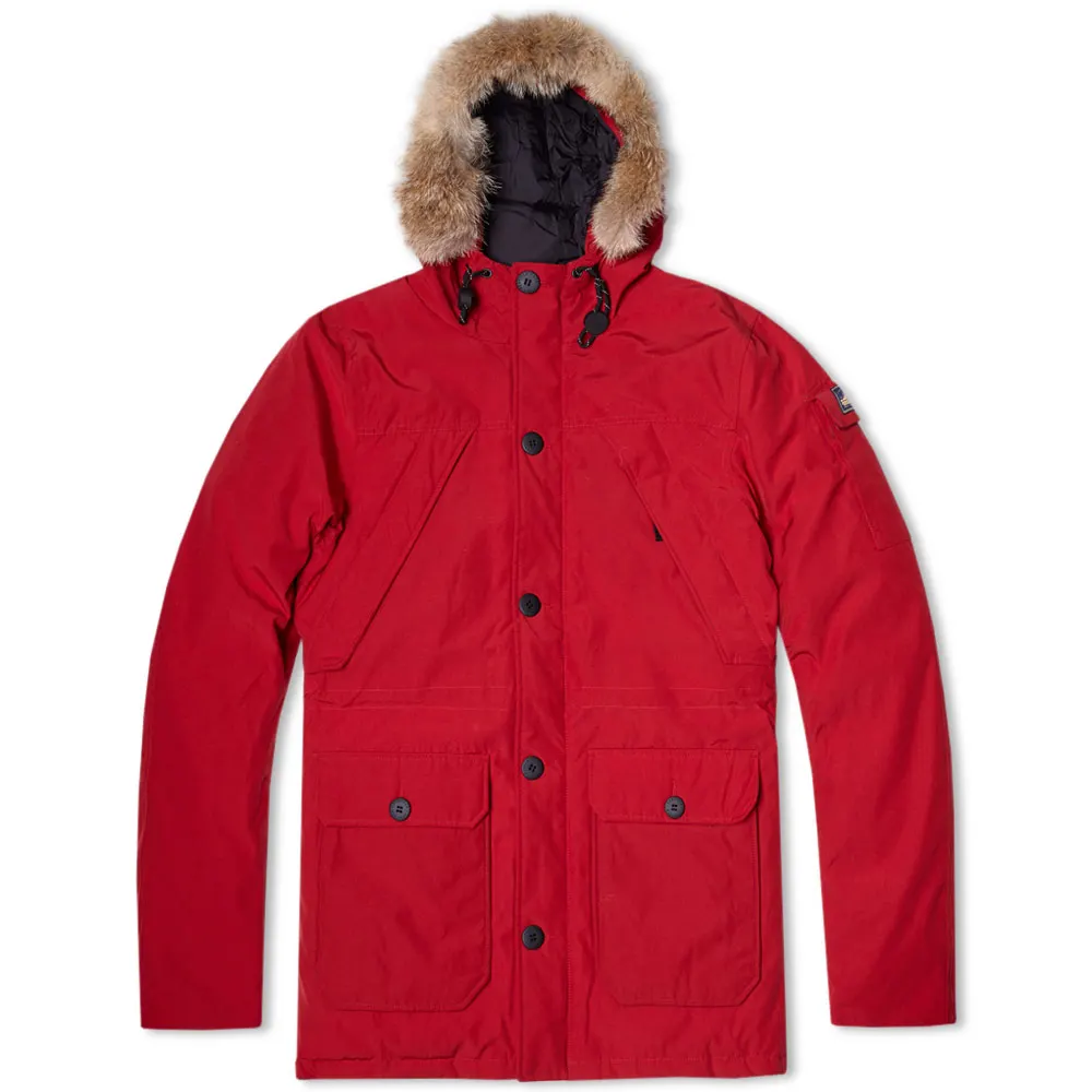 Parka shop roja mujer